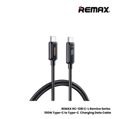 100W ( C to C )-REMAX RC-128A C-C Remine Series 100W Type-C to Type-C Fast Charging Data Cable - Tarnish