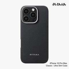 PITAKA - iPhone 16 Pro Max Case ( Ultra Slim ) - Black/Grey