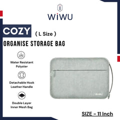 WIWU - GM-1814 Cozy Organise Storage Bag L Size (11") - Grey