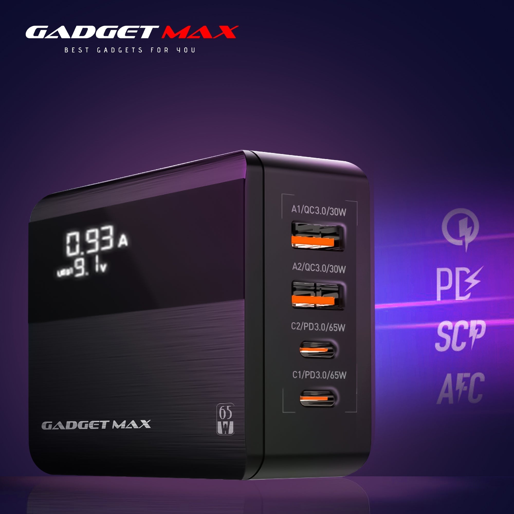 GADGET MAX GC05 SUPER REVO 65W CHARGER