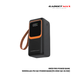 GADGET MAX GB-50 Pro 50000mAh PD+QC Fast Charging Power Bank(PD 20W+QC 22.5W) - Black