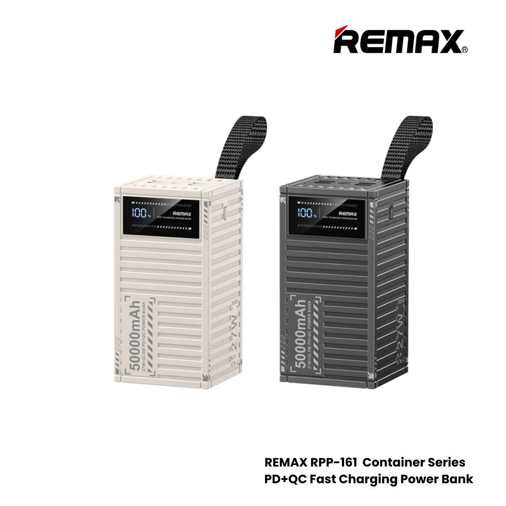 REMAX RPP-161 Container Series 50000mAh PD+QC Power Bank(PD 27W+ QC22.5W) - Grey