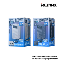 REMAX RPP-161 Container Series 50000mAh PD+QC Power Bank(PD 27W+ QC22.5W) - White