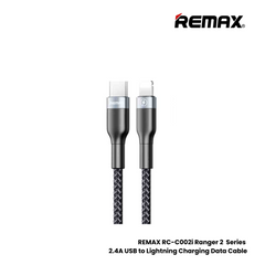 18W ( C to Lightning )-REMAX RC-009i C-L Sury 2 Series 20W Type-C to Lightning Fast Charging PD Charging Data Cable - Black