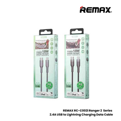 18W ( C to Lightning )-REMAX RC-009i C-L Sury 2 Series 20W Type-C to Lightning Fast Charging PD Charging Data Cable - Silver