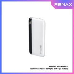 REMAX RPP-293 Kiren Series 10000mAh PD+QC Fast Charging Power Bank(PD 20W+QC 22.5W) - White