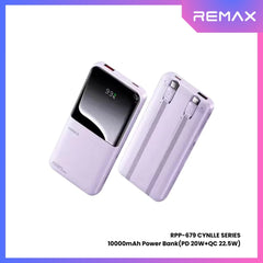 REMAX RPP-679 Cynlle Series 10000mAh PD+QC Fats Charging Power Bank(PD 20W+QC 22.5W) - Purple