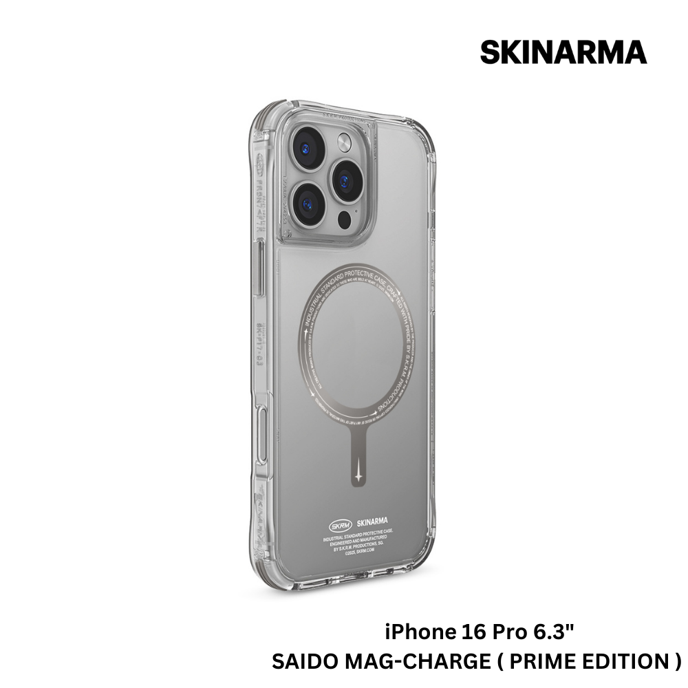 Skinarma iPhone 16 Pro 6.3" Saido Mag-Charge Case - Prime Edition - Titanium