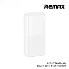 Remax RPP-177 30000mAh Lango II Series 2.4A Fast Charging Power Bank - White