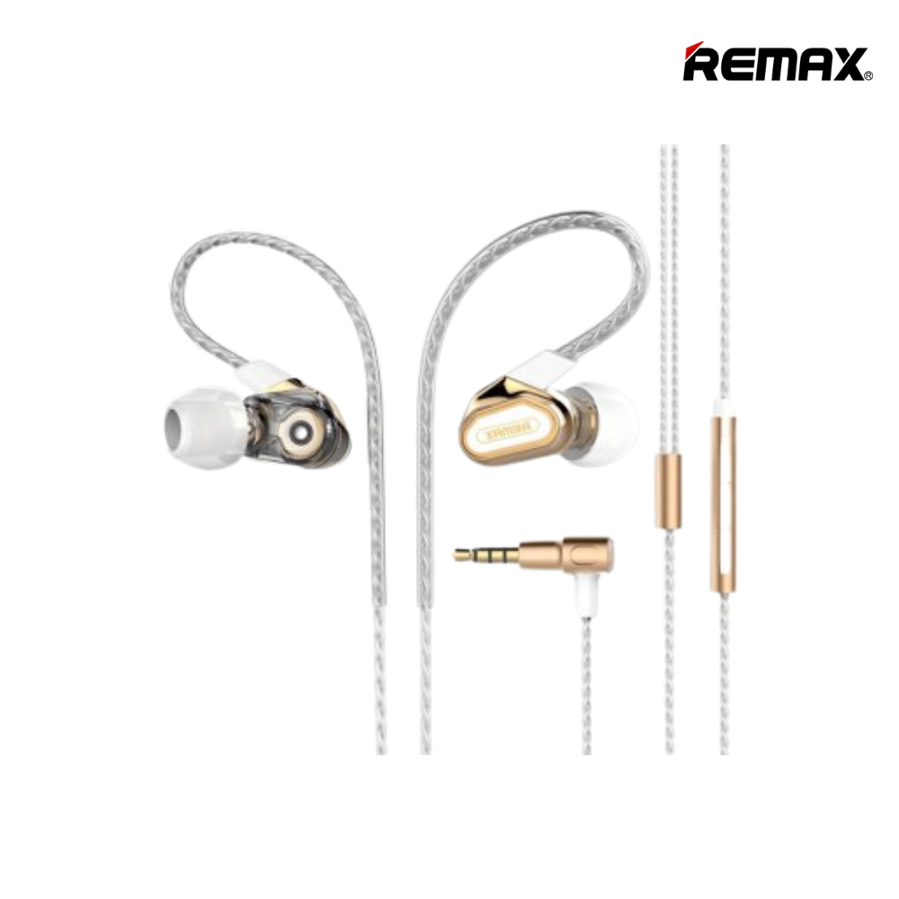 REMAX RM-580 4Speaker Earphone Wired Earphone ,Best wired earphone with mic ,Hifi Stereo Sound Wired Headset ,sport wired earphone ,3.5mm jack wired earphone ,3.5mm headset for mobile phone ,universal 3.5mm jack wired earphone