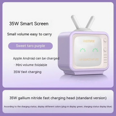 REMAX RP-U118 PANDA TV Series 35W PD+ QC 2C Gan Folding Charger(Purple)