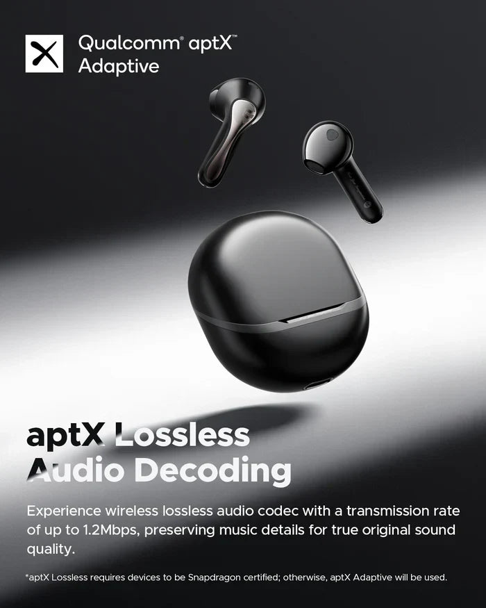 SOUNDPEATS - AIR 5 aptX Adaptive Lossless Bluetooth Wireless Earbuds - Black