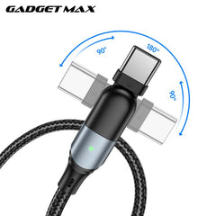 GADGET MAX GX12 FAST CHARGING EXQUISITE & PRACTICAL DATA CABLE FOR TYPE-C (3A) (1.2M) - BLACK