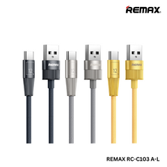 REMAX RC-C102i Infinity Series 2.4A Zinc Alloy Braided Fast Charging Data Cable For iPhone (1.2M)