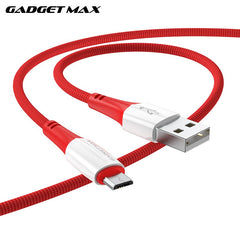 GADGET MAX GX06 MICRO 2.4A FAST CHARGING EXQUISITE & PRACTICAL DATA CABLE FOR MICRO (2.4A)(1M) - RED