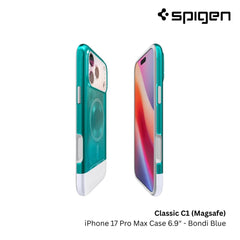 Spigen - Classic C1 Magfit Case For iPhone 17 Pro Max - Bondi Blue