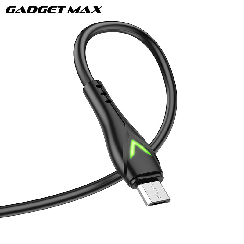 GADGET MAX GX08 MICRO 2.4A CHARGING DATA CABLE FOR MICRO (2.4A)(1M) - BLACK