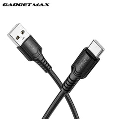 GADGET MAX - GX29 Woven Series USB To Type-C Fast Charging Data Cable (3A) - Black