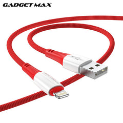 GADGET MAX GX06 IPH 2.4A FAST CHARGING EXQUISITE & PRACTICAL DATA CABLE FOR IPH (2.4A)(1M) - RED