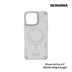 Skinarma iPhone 16 Pro 6.3" Mecha (Mag-Charge) Case - Light Grey