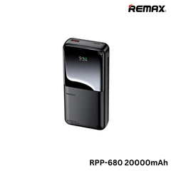 REMAX RPP-680 Cynlle Series 20W+22.5W 20000mAh Power Bank With 2 Fast Charging Cable(Black)