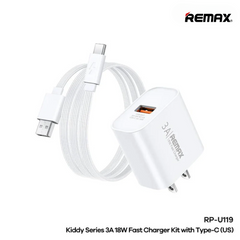 REMAX RP-U119 TYPE-C 18W 3A KIDDY SERIES FAST CHARGER SET (1M)