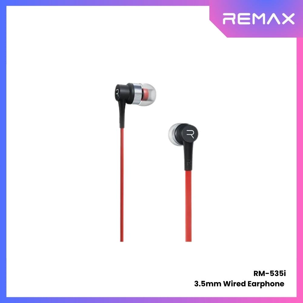 REMAX - RM-535I 3.5mm Wired Earphone - Red