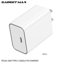 GADGET MAX - PD101 20W PD Type- C Charger - White