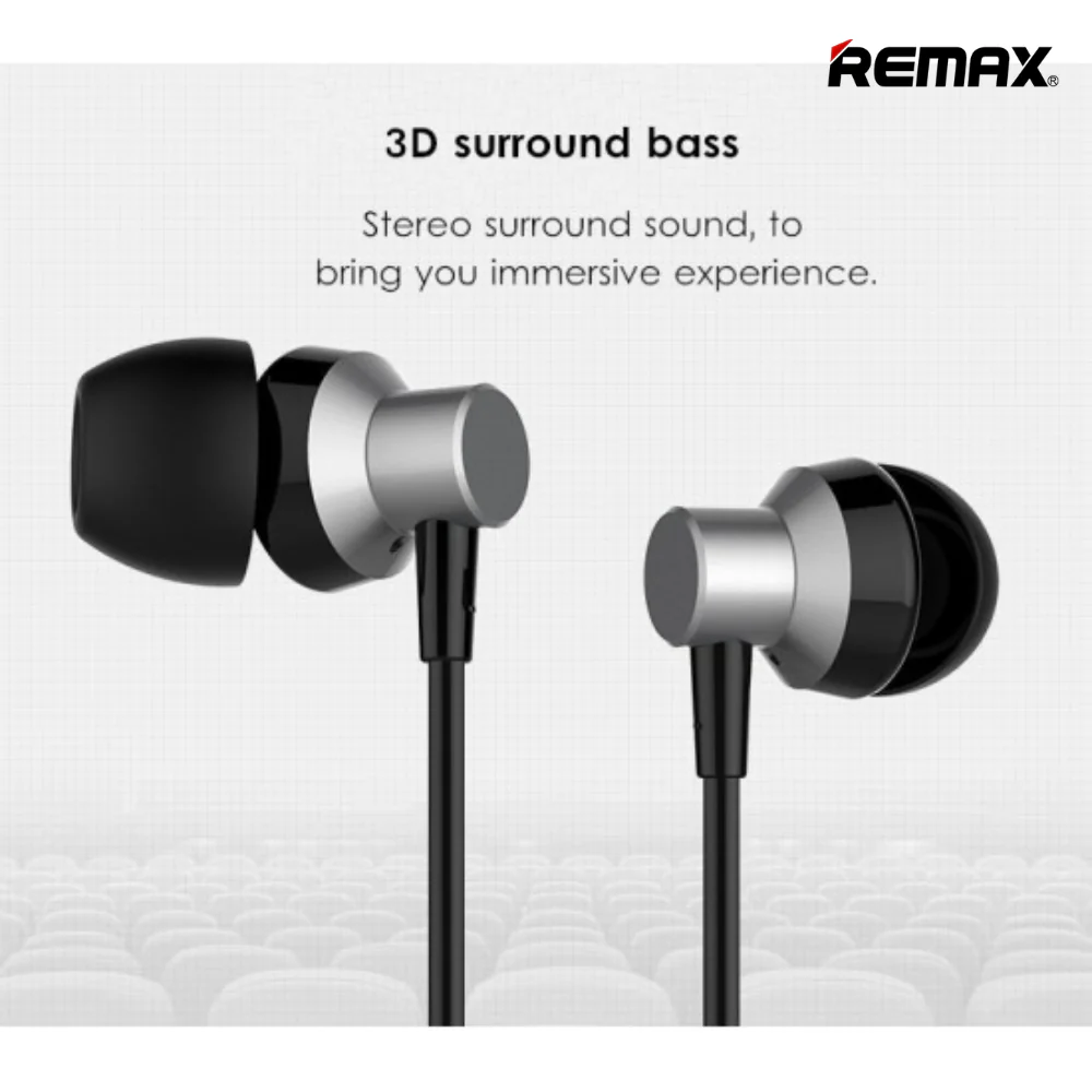 REMAX RM-512 3.5MM EARPHONE (METAL) WIRED MUSIC