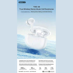 REMAX - TWS-06 Bluetooth Wireless Earbuds - White