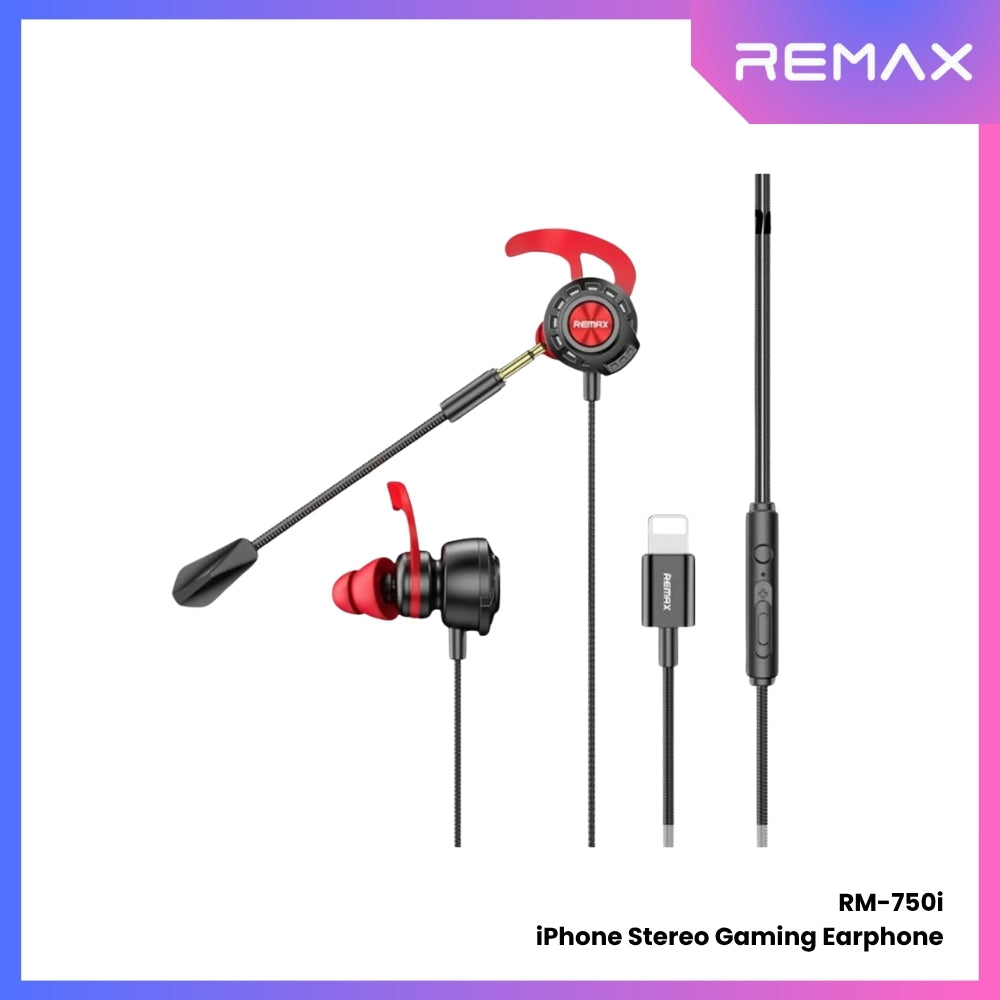 REMAX - RM-750 iPhone Gaming Earphone - Black