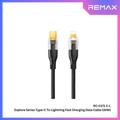 REMAX - RC-C171 C-L Explore Series Type-C to Lightning Fast Charging PD Charging Data Cable (30W) - Black
