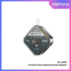 REMAX - RL-LA09i 2.0A Dual Lightning Audio Jack Splitter - Black