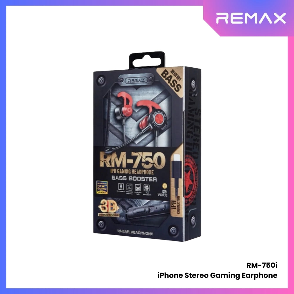 REMAX - RM-750 iPhone Gaming Earphone - Black