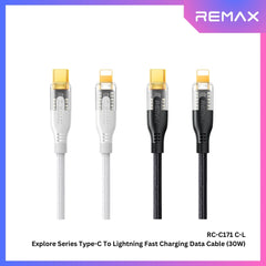 REMAX - RC-C171 C-L Explore Series Type-C to Lightning Fast Charging PD Charging Data Cable (30W) - Black