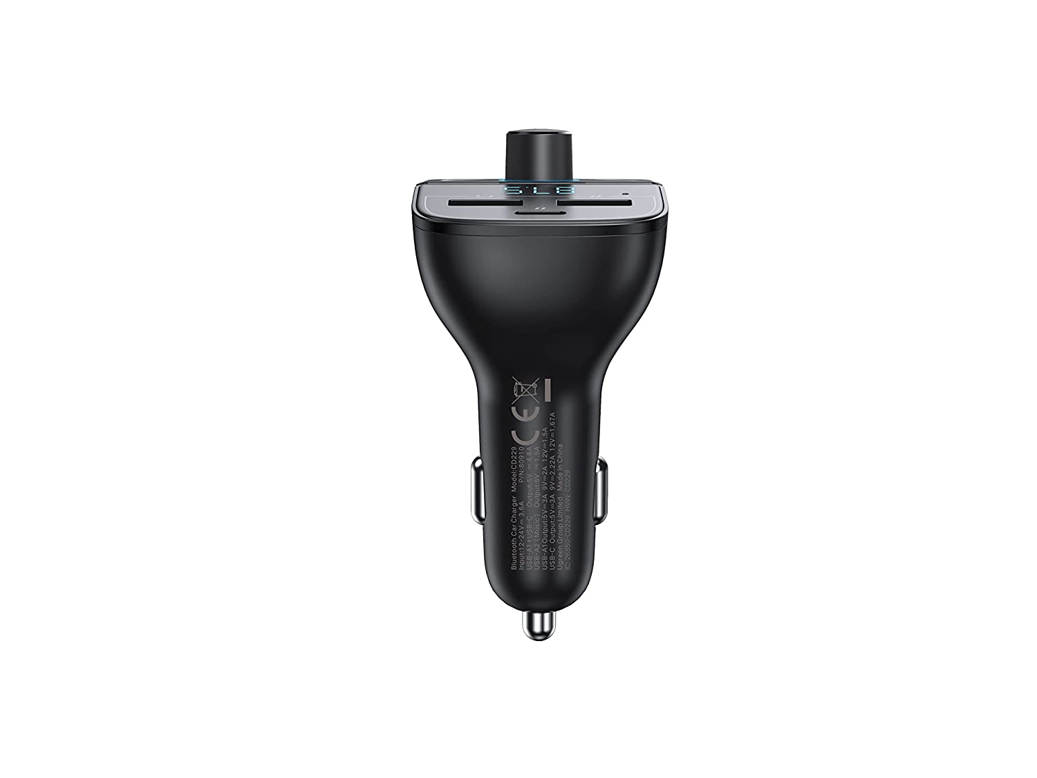 UGREEN CD229 PD+QC BLUETOOTH CAR CHARGER (5.0+PD+QC 3.0+USB FLASH DRIVE +TF), Bluetooth Car Charger, PD+QC Car Charger