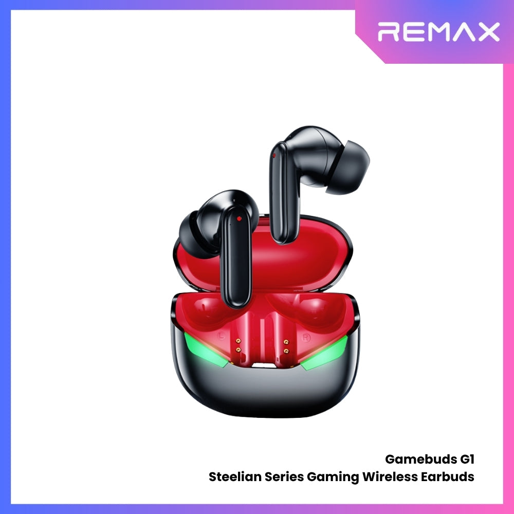 REMAX - GAMEBUDS G1 Steelian Series Gaming Wireless Earbuds - Black