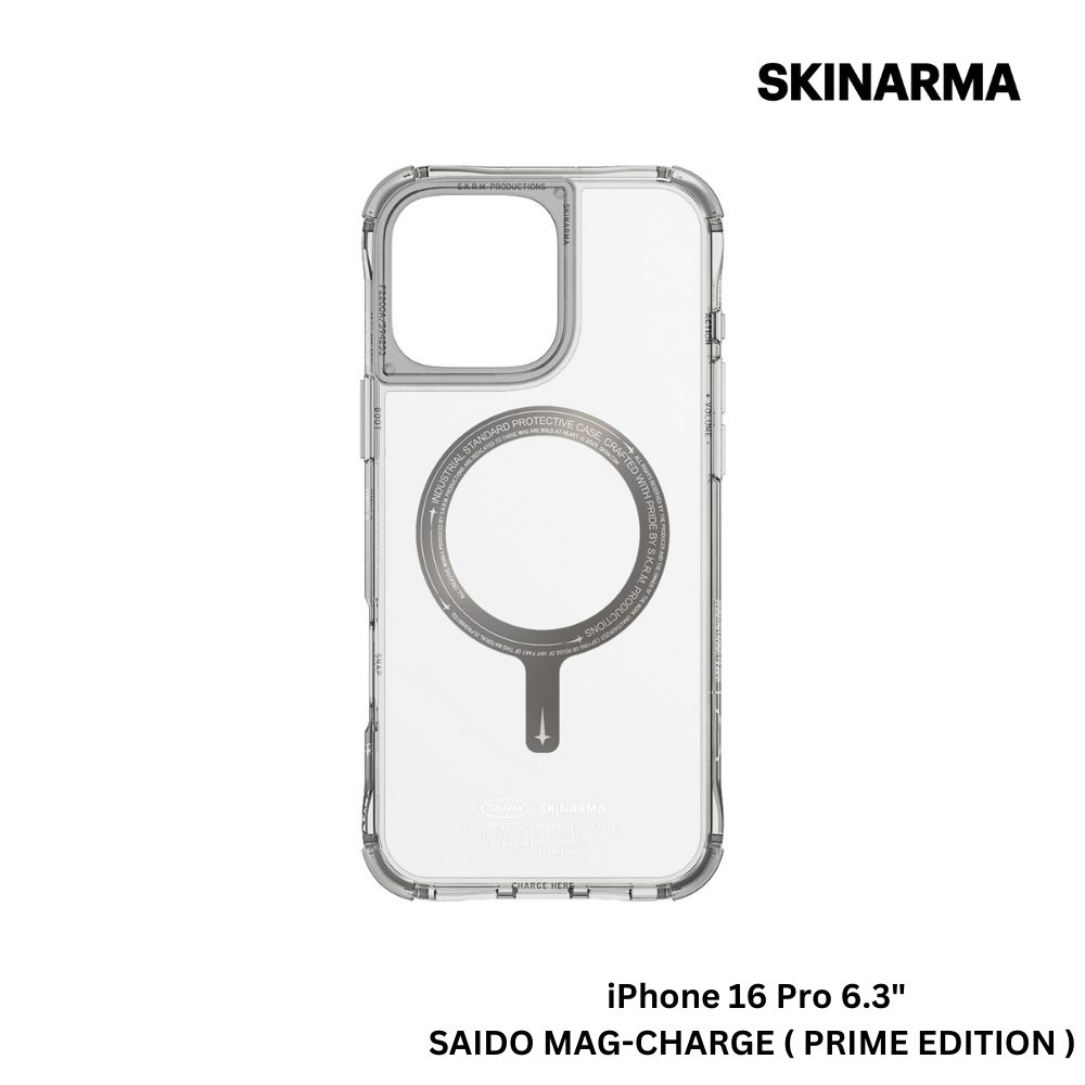 Skinarma iPhone 16 Pro 6.3" Saido Mag-Charge Case - Prime Edition - Titanium