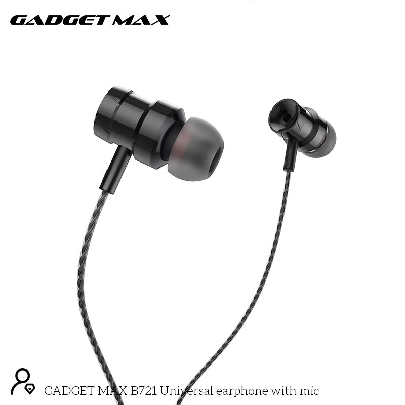 GADGET MAX B721 3.5MM IN-EAR UNIVERSAL BUDDY EARPHONE WITH MIC Wired Earphone