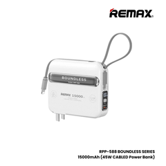 REMAX RPP-588 Boundless Series 15000mAh All-in-one PD Fast Charging Power Bank(45W) - White