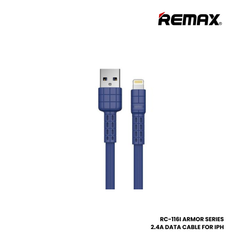REMAX RC-116i Armor Series 2.4A USB to Lightning Charging Data Cable - White