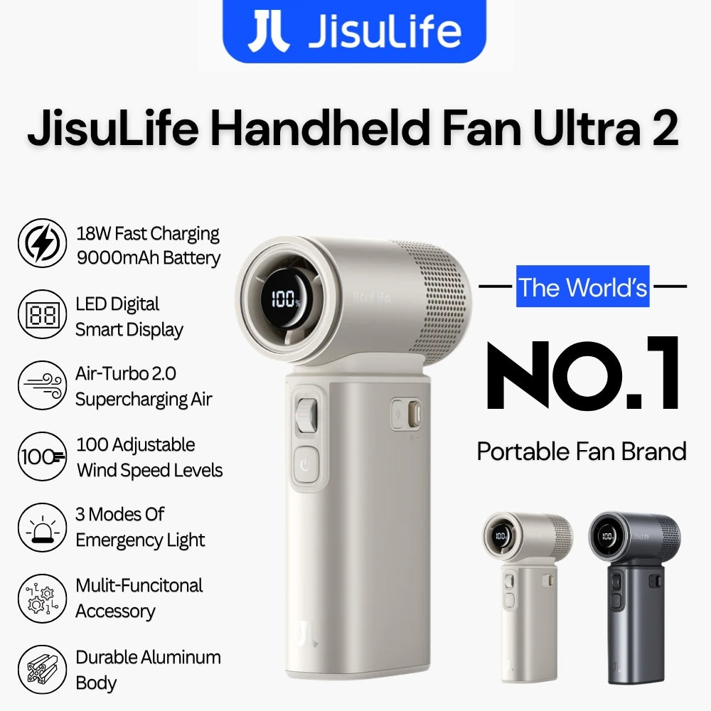 Jisulife - Handheld Fan Ultra 2 ( 9000mAh ) - Light Brown