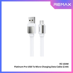 REMAX RC-154M Platinum Pro Series USB to Micro Charging Data Cable (2.4A) - White
