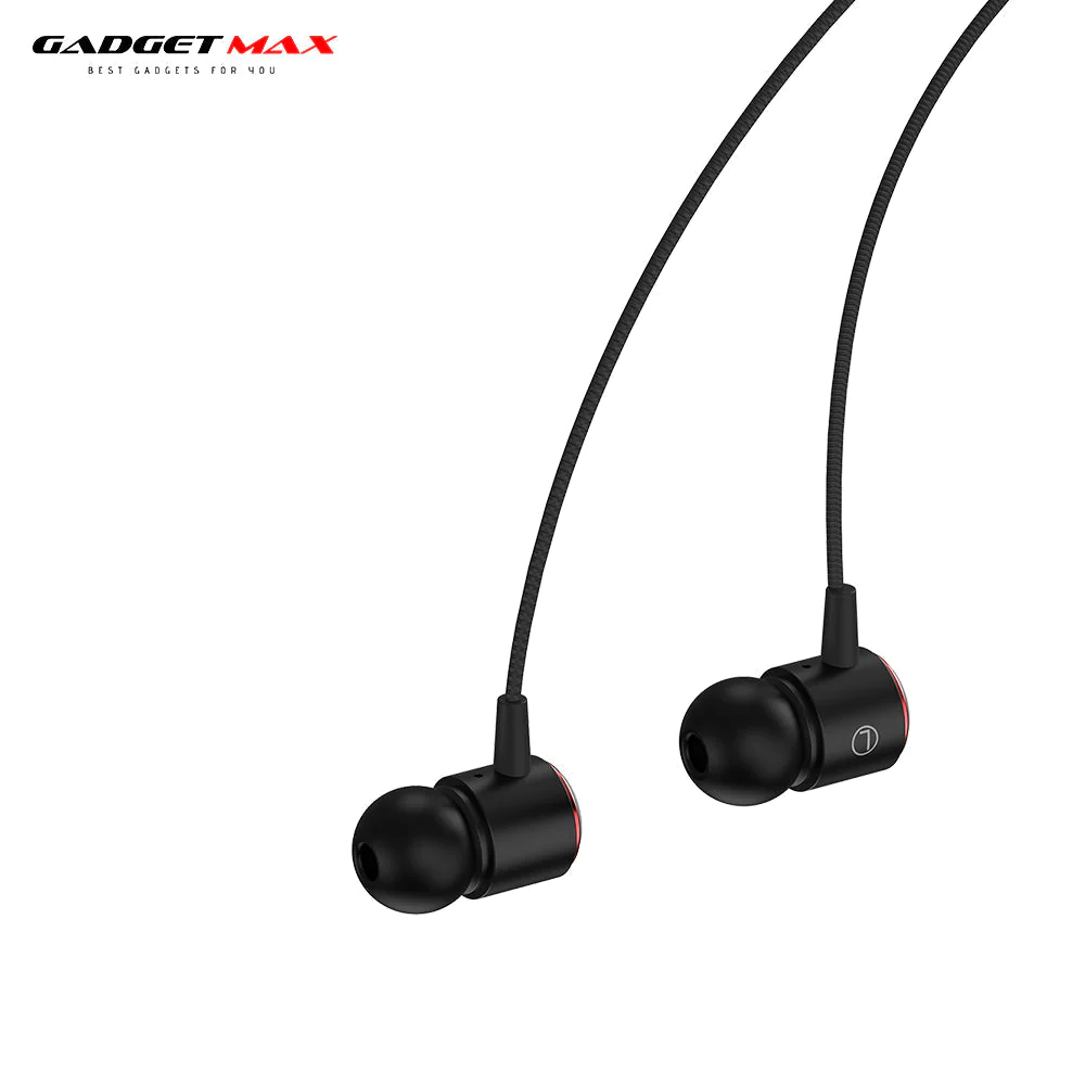 GADGET MAX X-PRO STEREO BASS  3.5MM EARPHONE WIRED CONTROL EARPHONE (3.5MM) Wired Earphone- BLACK