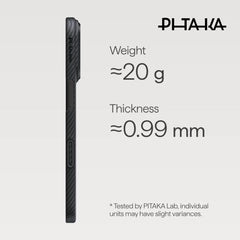 PITAKA - Ultra-Slim Case For iPhone 17 Pro Max - Black/Grey