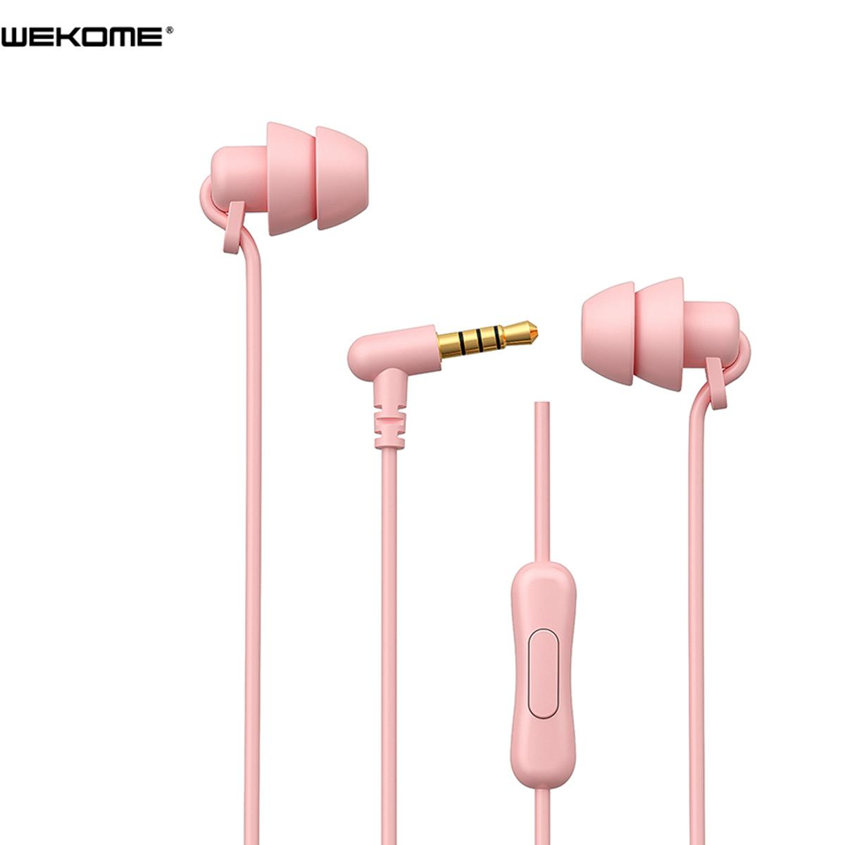 WEKOME YB02 SHQ SERIES WIRED SLEEP EARPHONES FOR MUSIC & CALL YB02 (3.5MM) -  Pink