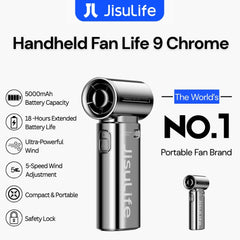 Jisulife - Handheld Fan Life 9 ( 5000mAh ) - Chrome