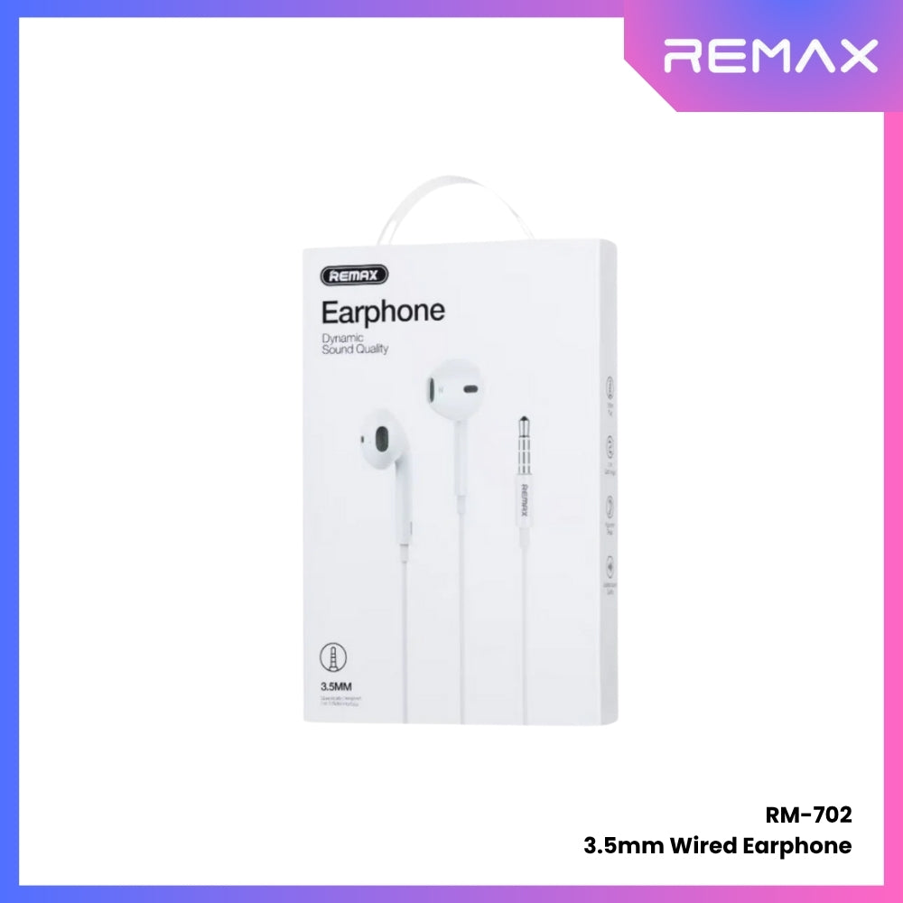 REMAX - RM-702 3.5mm Wired Earphone - White – Remax Online Shop