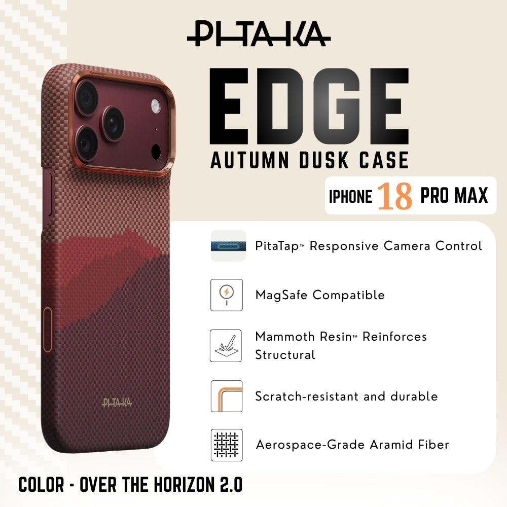 PITAKA - Autumn Dusk 03 Edge Case For iPhone 18 Pro Max - Over The Horizon 2.0