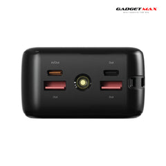 GADGET MAX - GB106 Alpha PD 30000mAh PD+QC Fast Charging Digital Power Bank ( 20W+22.5W ) - Black